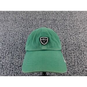 Nike Golf Cap Green Embroidered Swoosh Shield Logo Adjustable Baseball Hat Mens